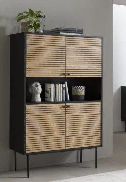 Opbergkast Madeira Eiken-Zwart^Huisenthuis Outlet
