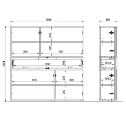 Opbergkast Mathieu Grafiet 105 cm^Huisenthuis Hot