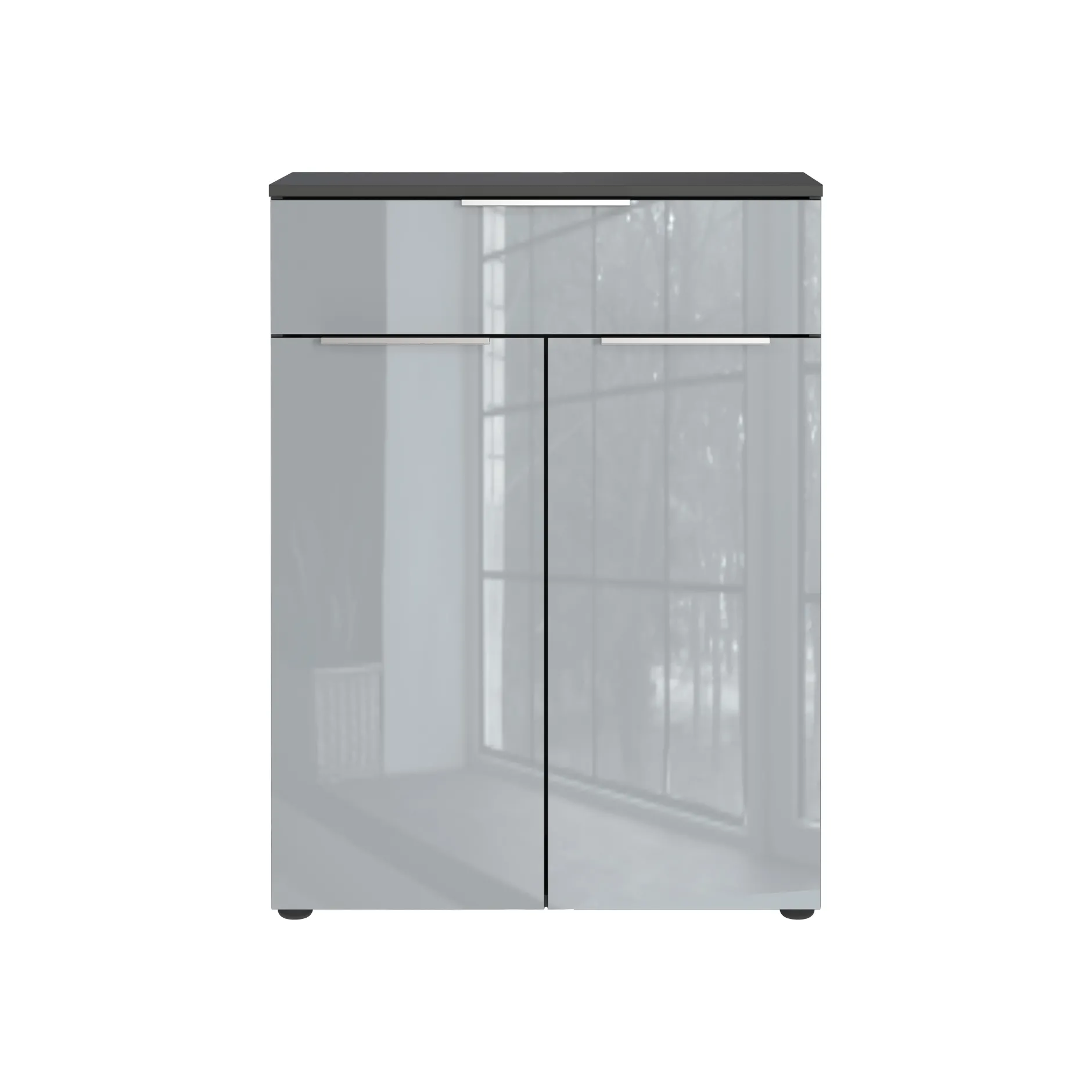 Opbergkast Philip Grafiet-Zilver^Huisenthuis New