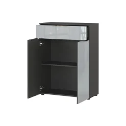 Opbergkast Philip Grafiet-Zilver^Huisenthuis New