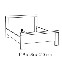 2-persoonsbed Benja-14^Huisenthuis Clearance