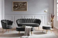 Poef Chanelle Velvet 52 cm^Huisenthuis Clearance