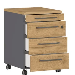 Rolcontainer Ergonoma Eiken^Huisenthuis New