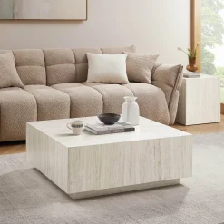 Salontafel Jip Travertine 90x90cm^Huisenthuis Online