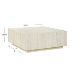 Salontafel Jip Travertine 90x90cm^Huisenthuis Online