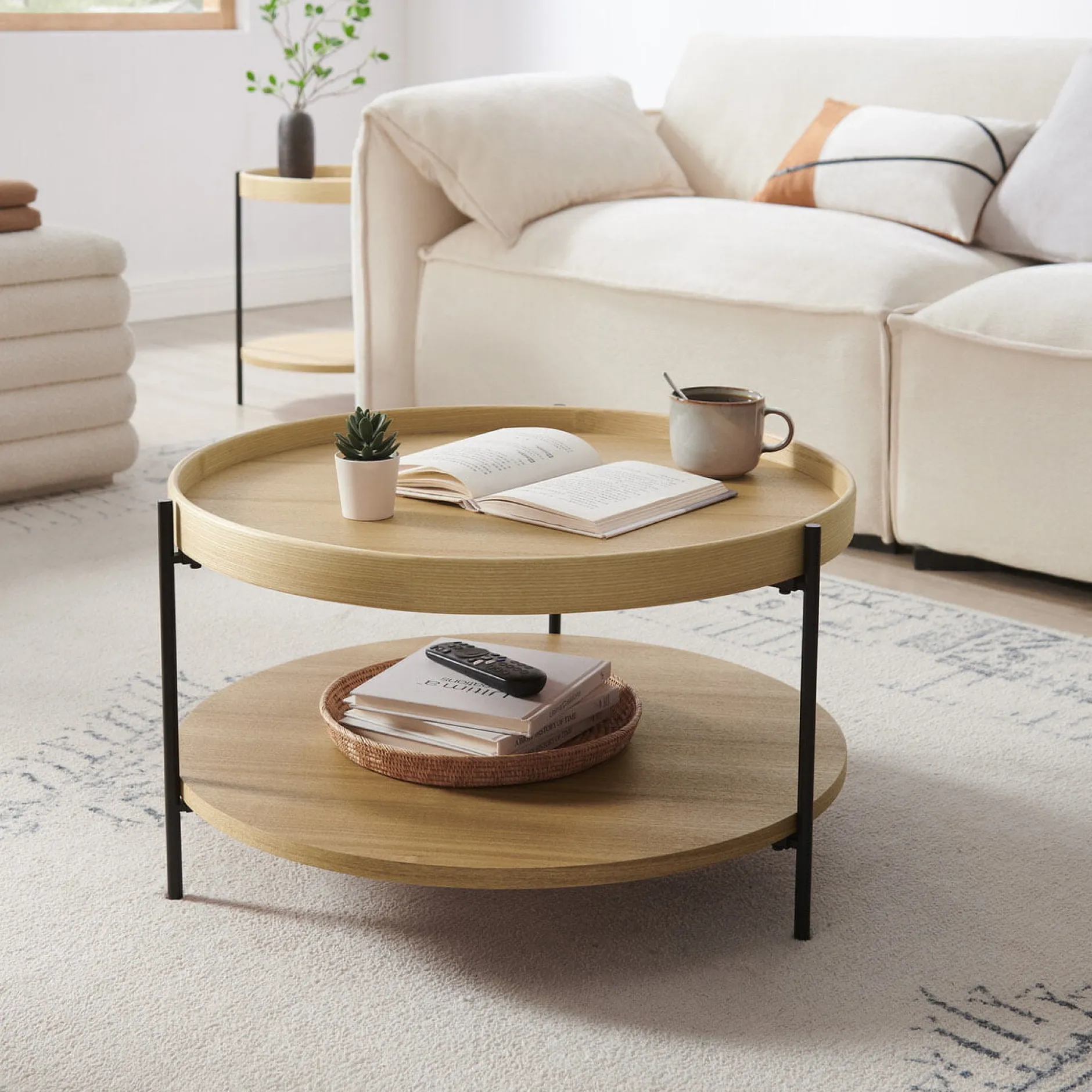 Salontafel Kyoto Eiken 69 cm^Huisenthuis