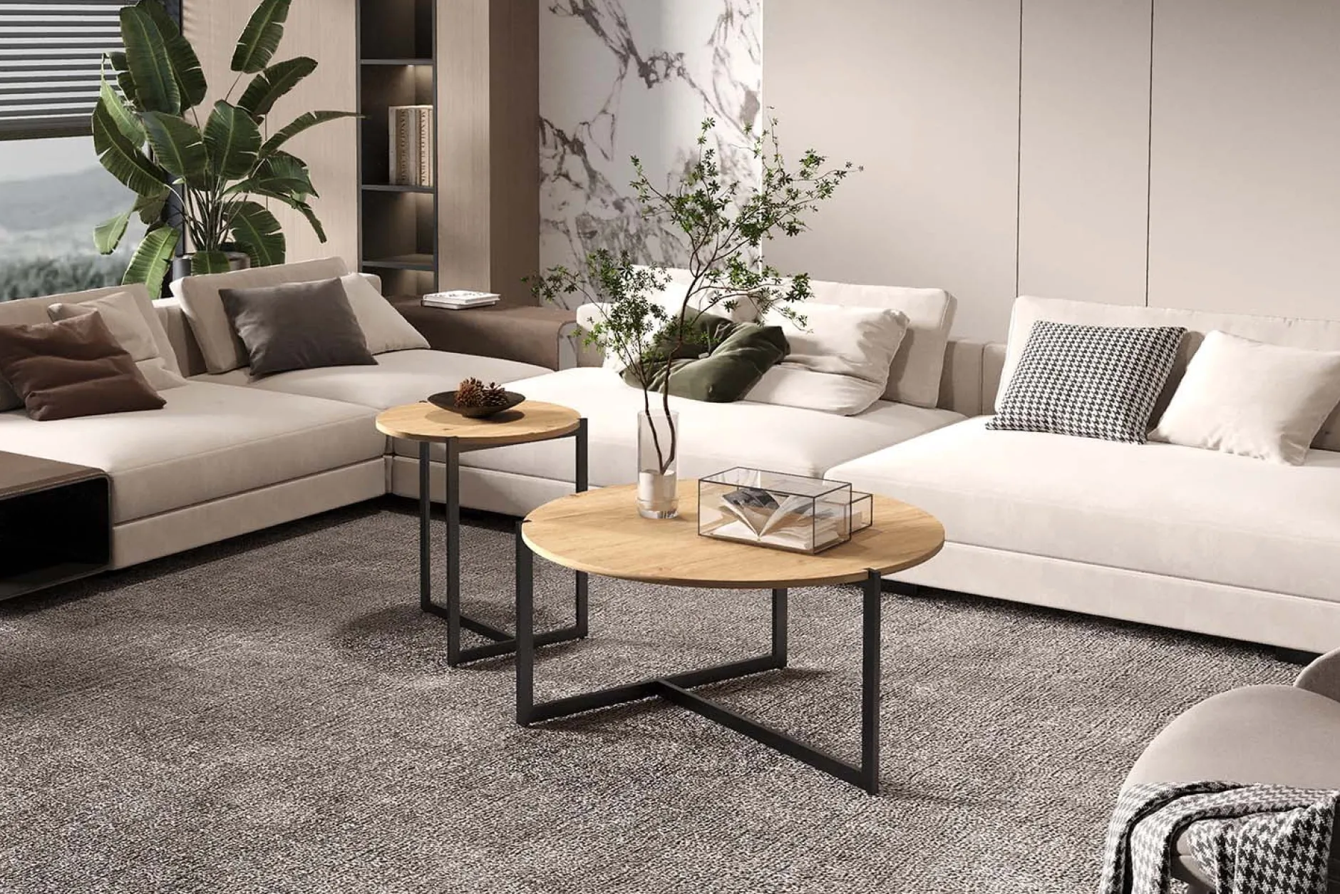 Salontafel set Axelle Eiken^Huisenthuis Online