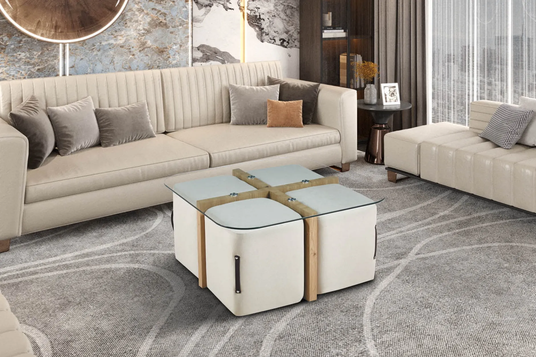 Salontafel set Kaat Eiken^Huisenthuis New