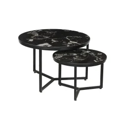 Salontafel set Meyra Zwart Marmer^Huisenthuis Outlet