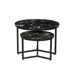 Salontafel set Meyra Zwart Marmer^Huisenthuis Outlet
