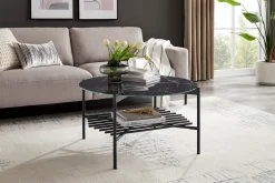 Salontafel Wolga Zwart 84 cm^Huisenthuis New