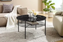 Salontafel Wolga Zwart 81 cm^Huisenthuis Discount