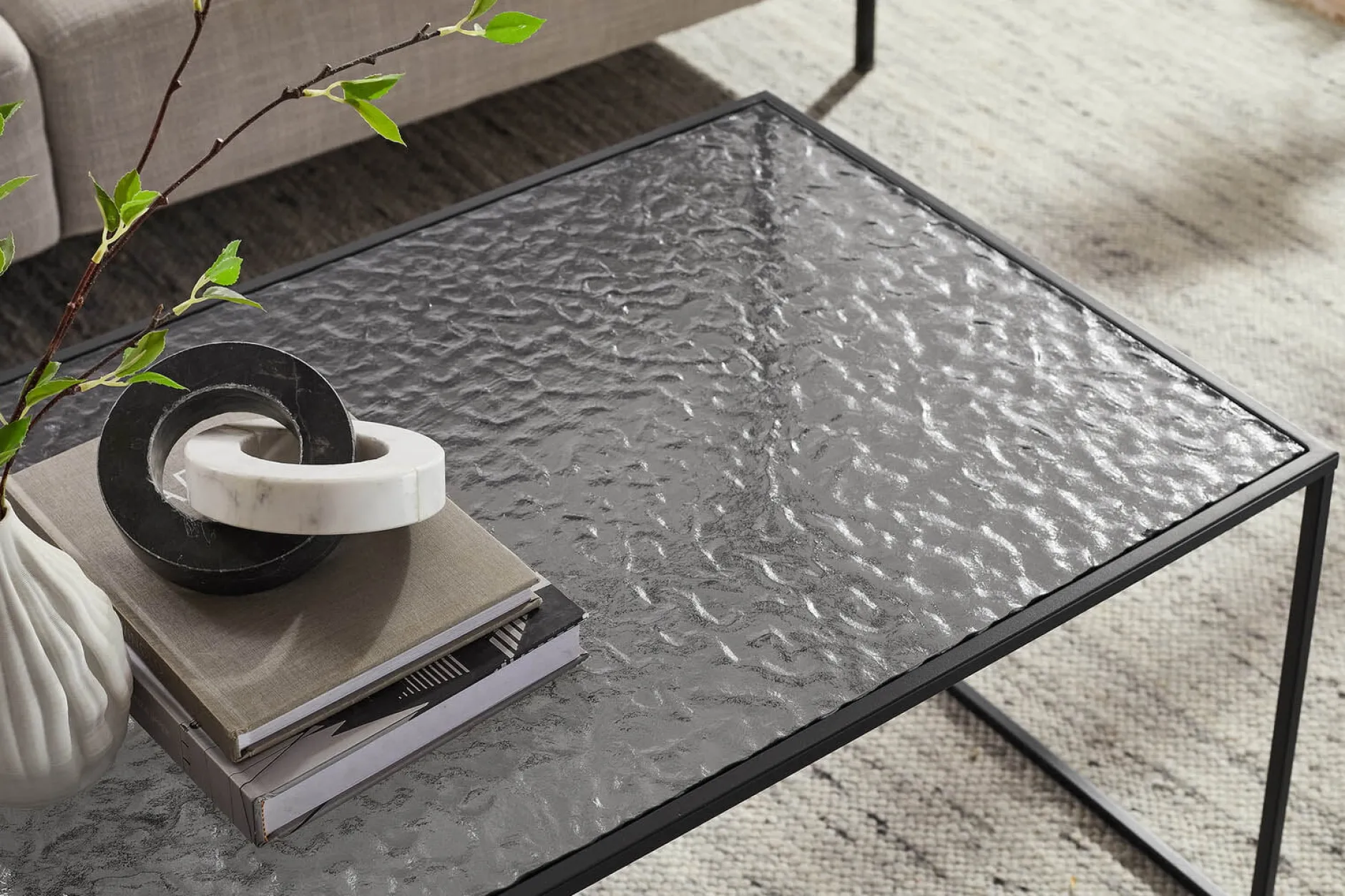 Salontafel Wolga Zwart 110 cm^Huisenthuis Outlet