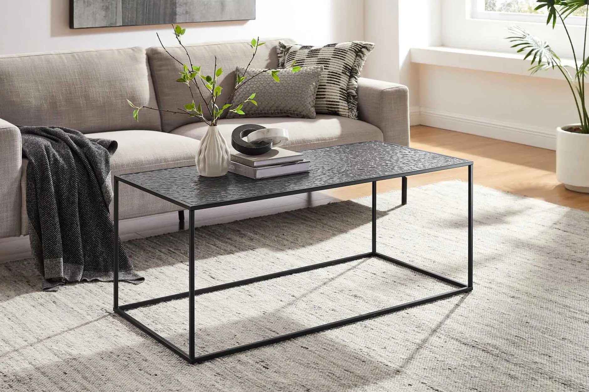 Salontafel Wolga Zwart 110 cm^Huisenthuis Outlet