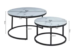 Salontafelset Fréderique Marmer^Huisenthuis Sale