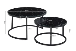 Salontafelset Fréderique Marmer^Huisenthuis Outlet