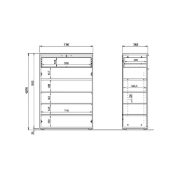 Schoenenkast Berlin Wit 75 cm^Huisenthuis