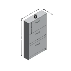 Schoenenkast Delphine 104 cm^Huisenthuis Discount