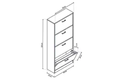 Schoenenkast Maureen-4^Huisenthuis Sale