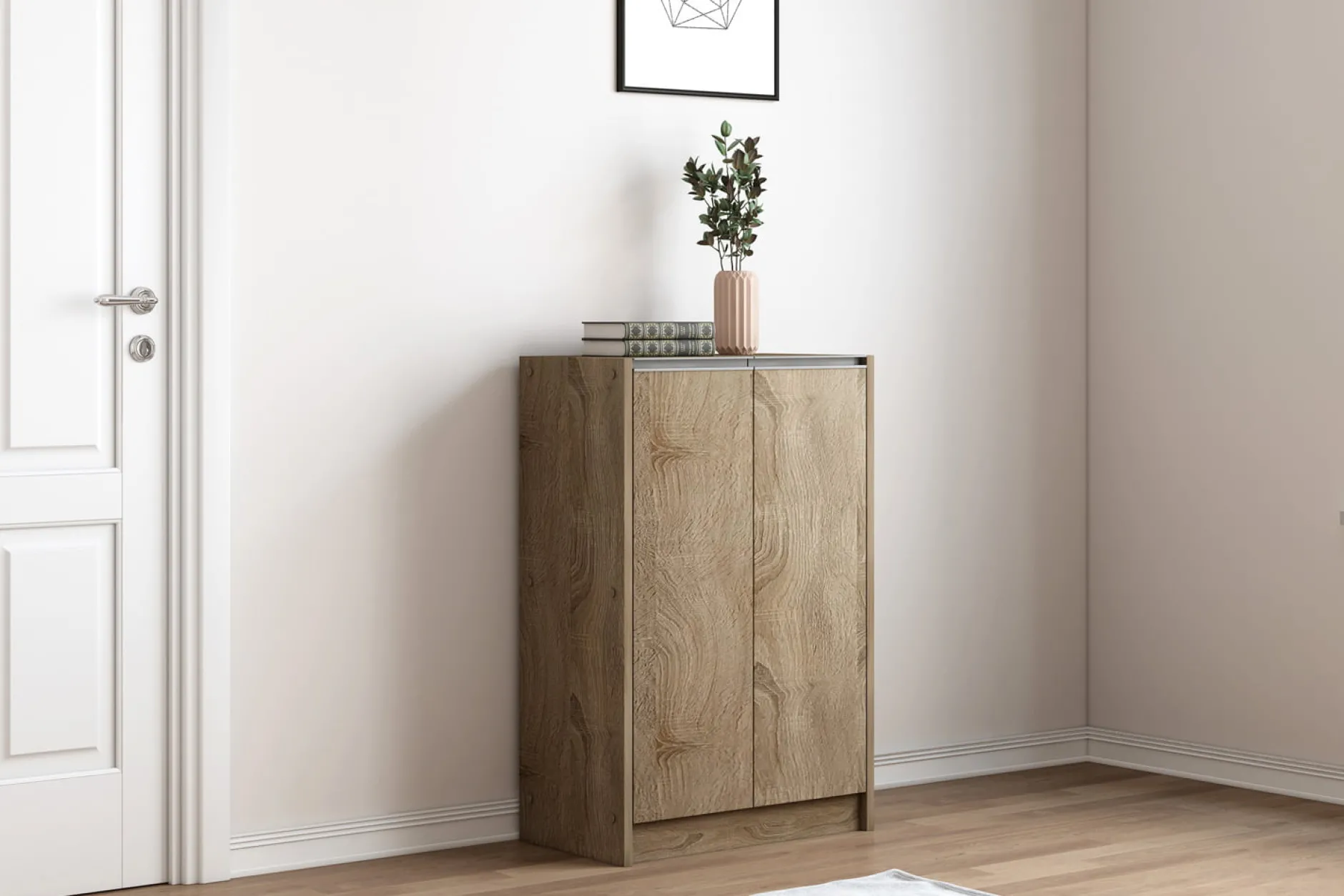 Schoenenkast Rachel Sonoma 90x60x35 cm^Huisenthuis New