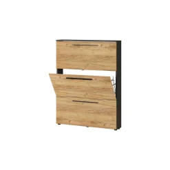 Schoenenkast Santana Grafiet Eiken 129 cm^Huisenthuis Online