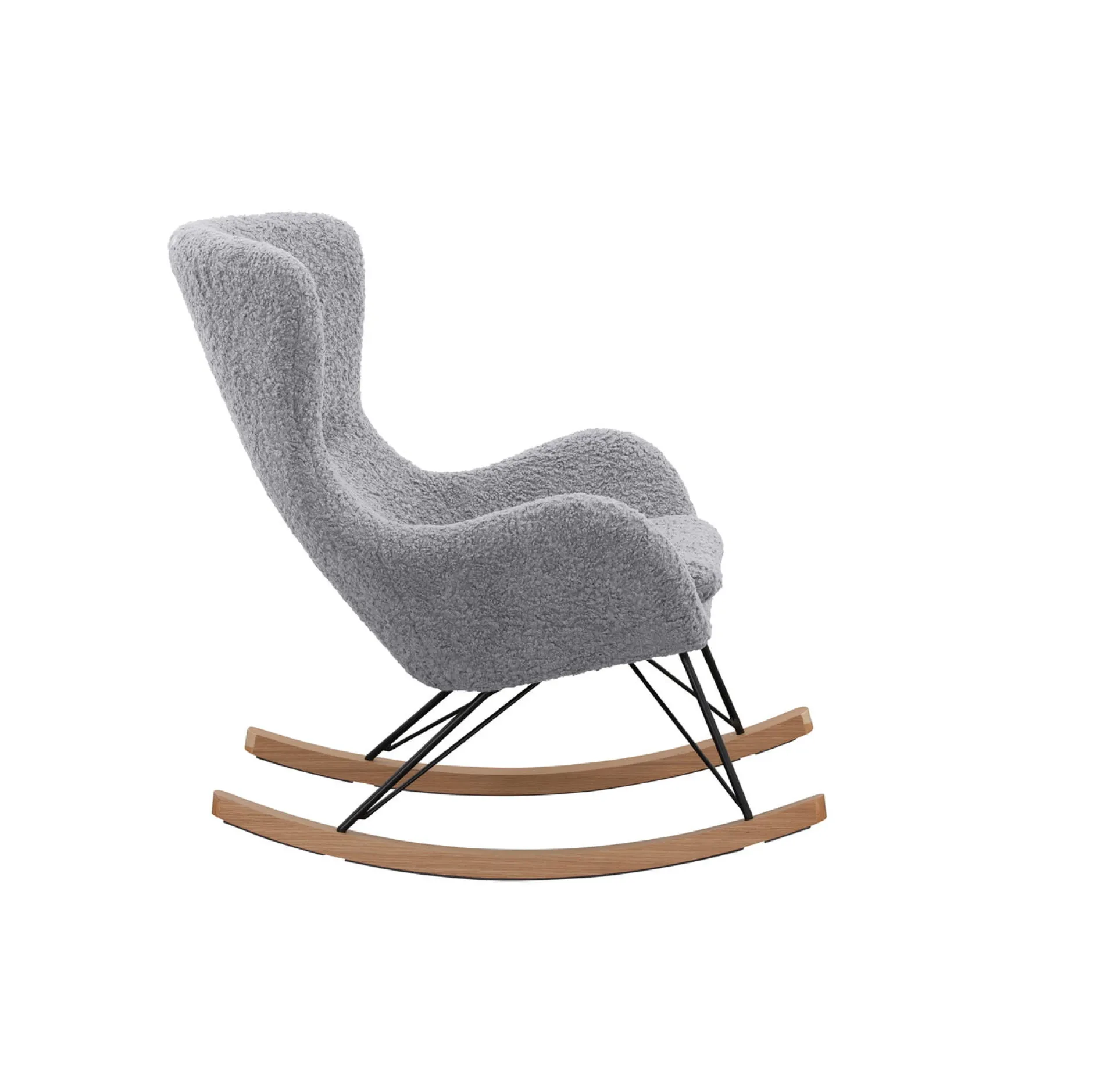 Schommelstoel Merel Lichtgrijs Teddy^Huisenthuis Outlet
