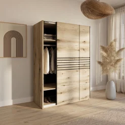 Schuifdeurkast Mekong Eiken 150cm^Huisenthuis Outlet