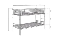 Stapelbed Becky Grijs^Huisenthuis Discount