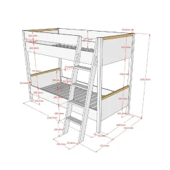 Stapelbed Dex Grenen 90×200 cm^Huisenthuis Online