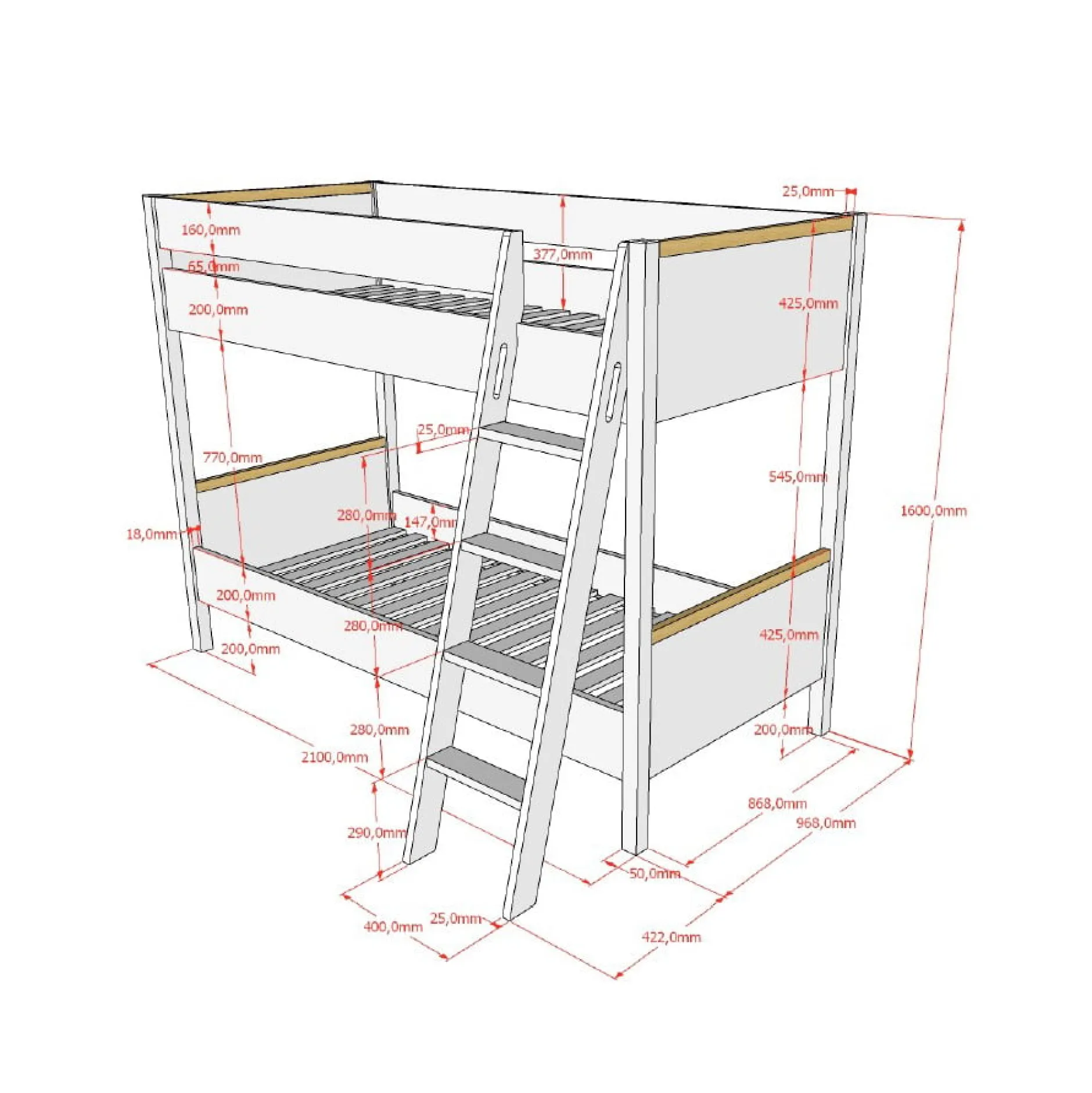 Stapelbed Dex Grenen 90×200 cm^Huisenthuis Online