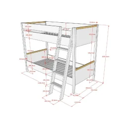 Stapelbed Dex Grenen 90×200 cm^Huisenthuis Hot