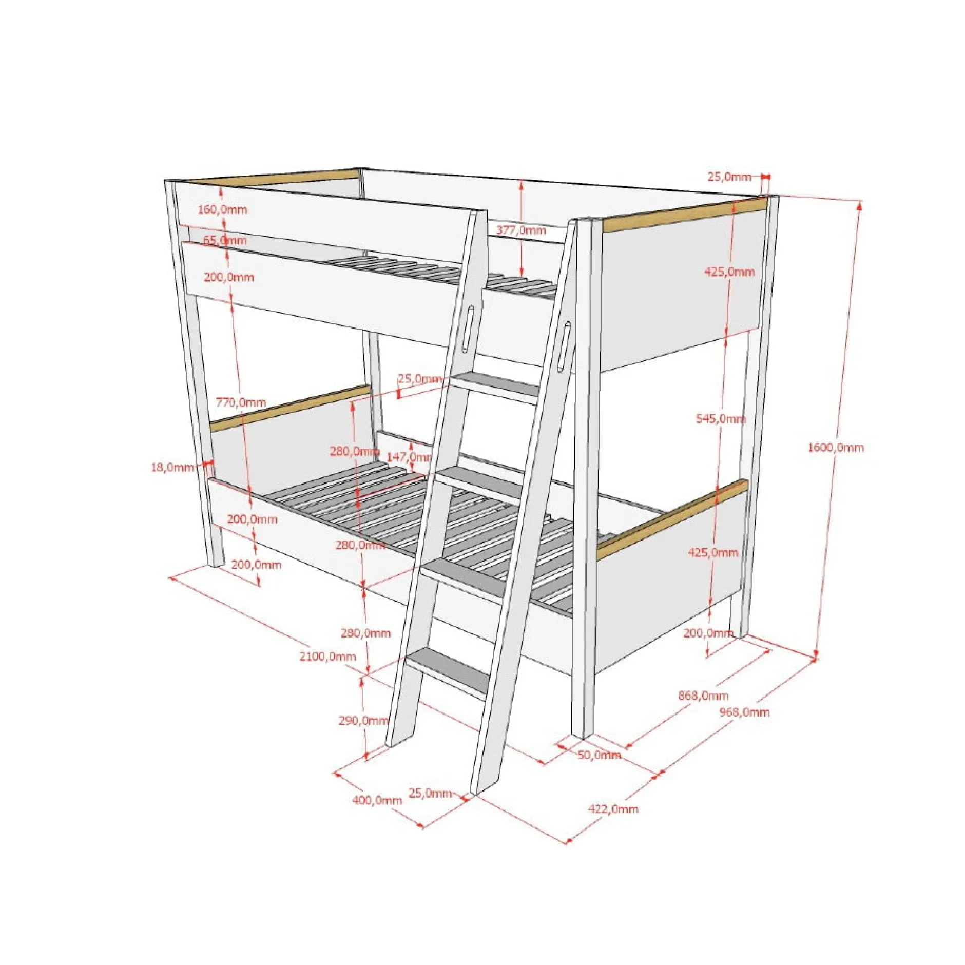 Stapelbed Dex Grenen 90×200 cm^Huisenthuis Hot