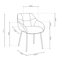 Stoel Dundee Grijs-Donkergrijs – Set van 2^Huisenthuis New