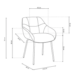 Stoel Dundee Groen-Cognac – Set van 2^Huisenthuis Hot