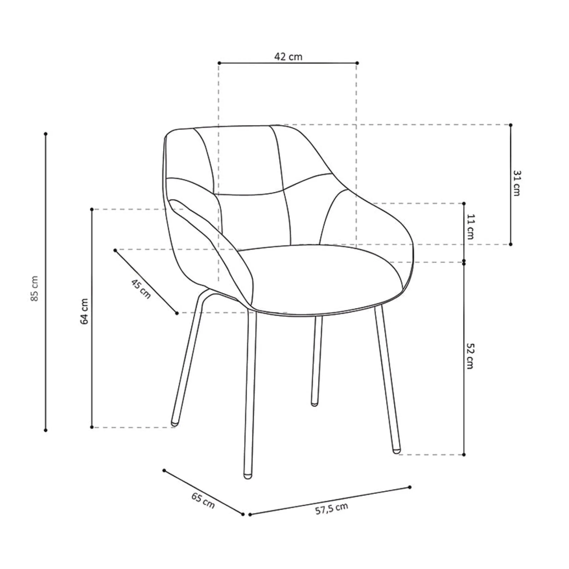 Stoel Dundee Groen-Cognac – Set van 2^Huisenthuis Hot