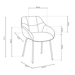 Stoel Dundee Roze-Donkergrijs – Set van 2^Huisenthuis Online