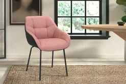 Stoel Dundee Roze-Donkergrijs – Set van 2^Huisenthuis Online