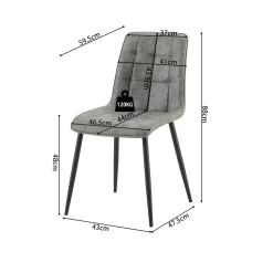 Stoel Fons Grijs – Set van 4^Huisenthuis Hot