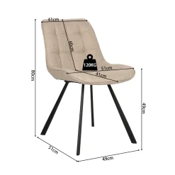 Stoel Johanna Beige – Set van 2^Huisenthuis Online