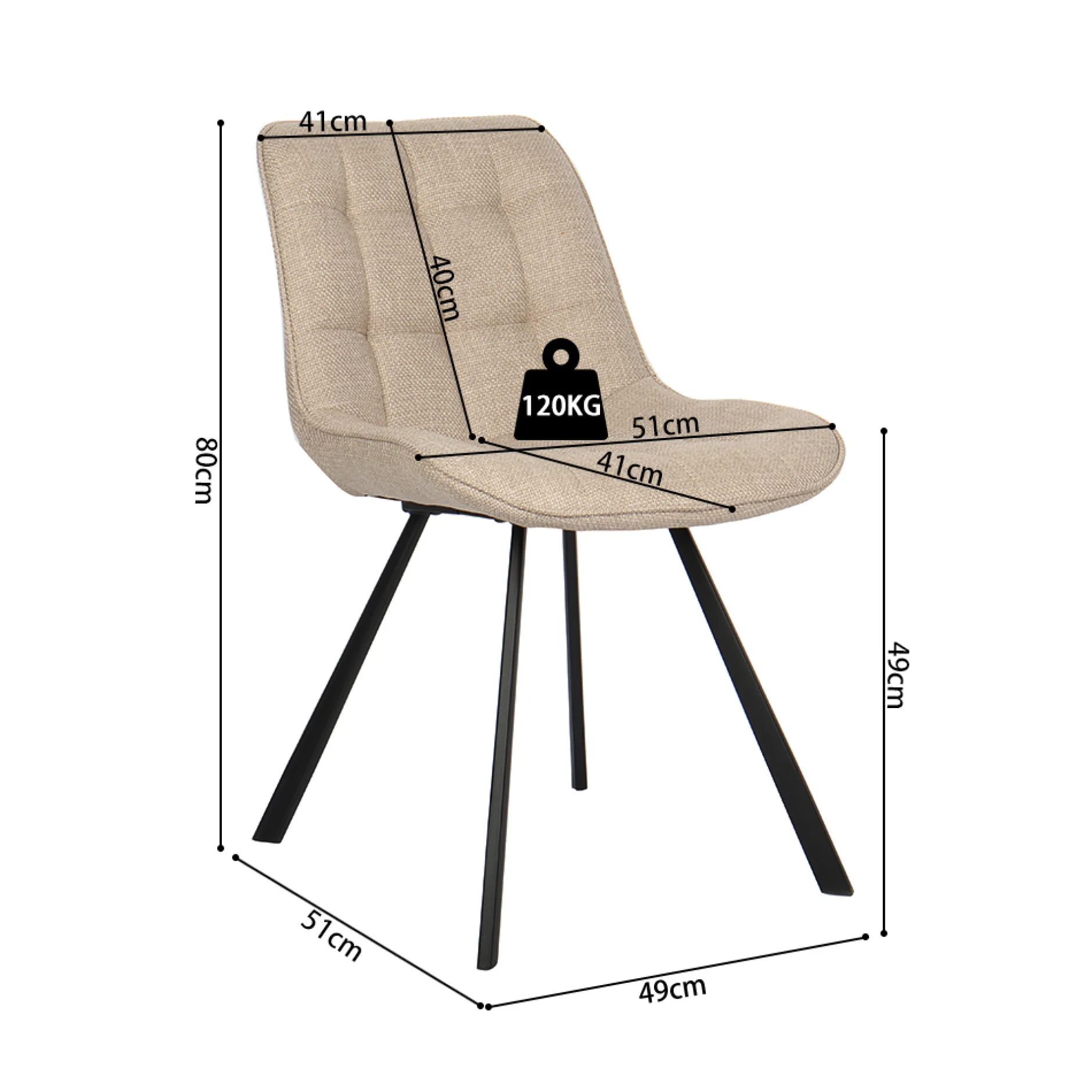 Stoel Johanna Beige – Set van 2^Huisenthuis Online