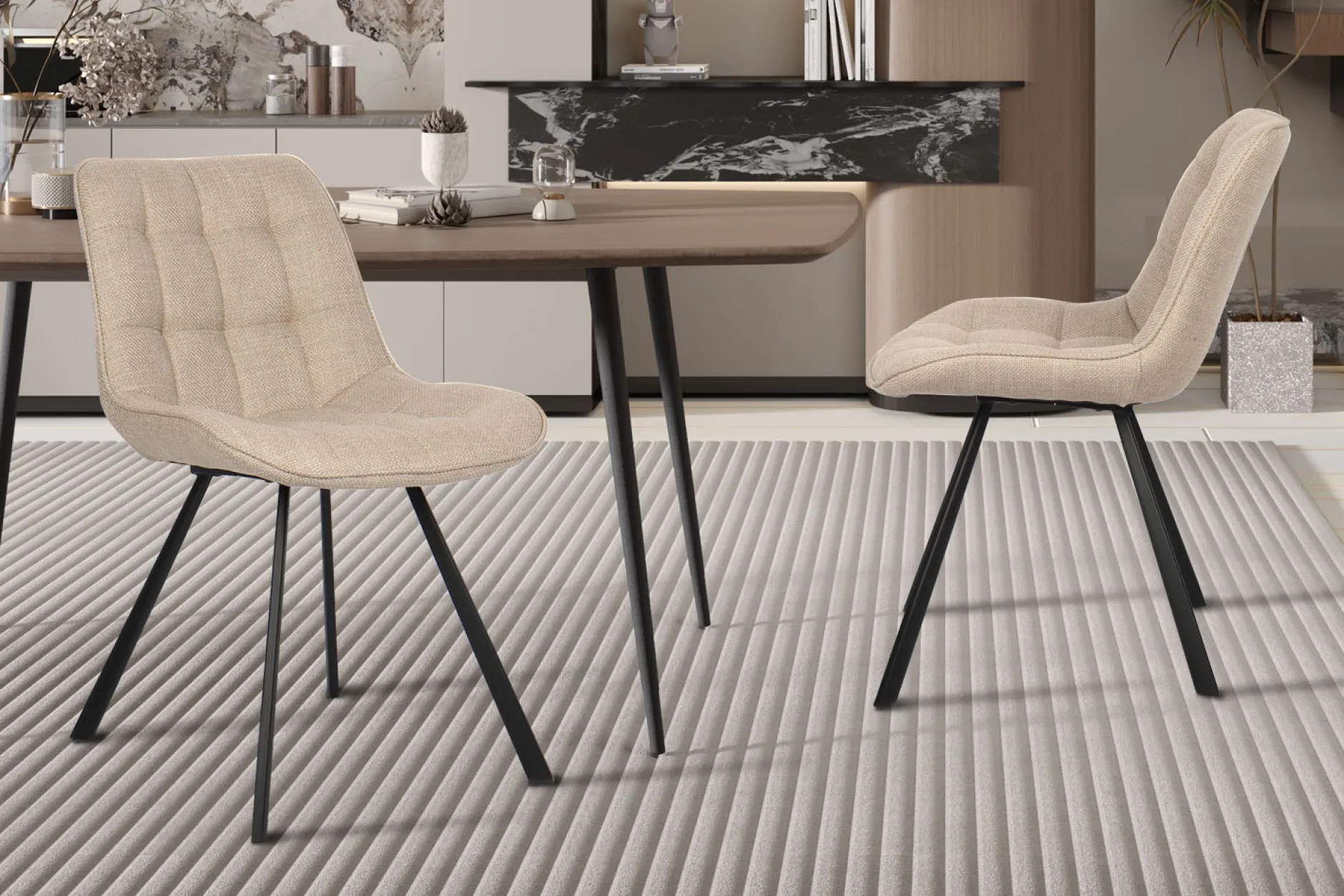 Stoel Johanna Beige – Set van 2^Huisenthuis Online