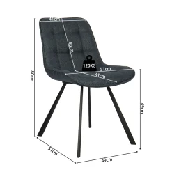 Stoel Johanna Donkerblauw – Set van 2^Huisenthuis Online