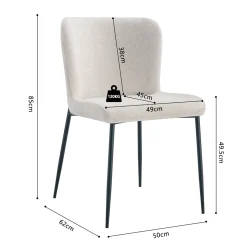 Stoel Jolie Beige – Set van 2^Huisenthuis Best