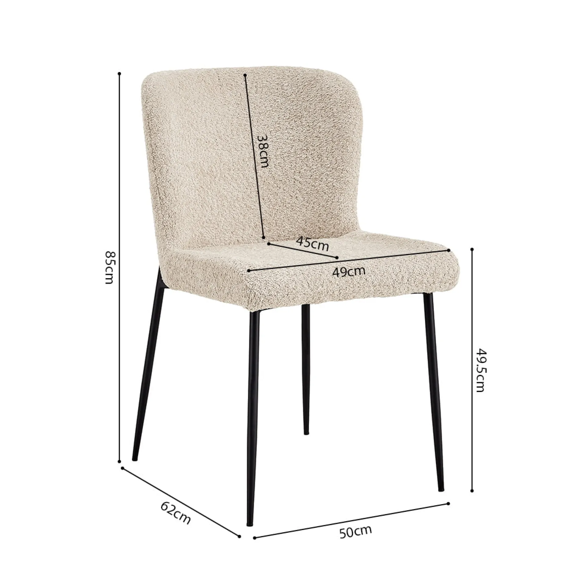 Stoel Jolie Bouclé – Set van 2^Huisenthuis Best