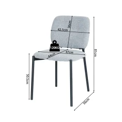 Stoel Killian Lichtgrijs – Set van 2^Huisenthuis Outlet