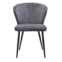 Stoel Marthe Grijs Ribstof – Set van 2^Huisenthuis Online