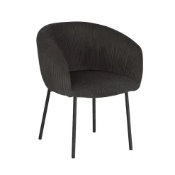 Stoel Pia Grijs Ribstof – Set van 2^Huisenthuis Discount