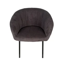 Stoel Pia Grijs Ribstof – Set van 2^Huisenthuis Discount