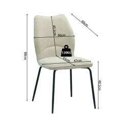 Stoel Quincy Ecru – Set van 2^Huisenthuis