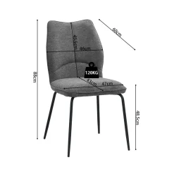 Stoel Quincy Grijs – Set van 2^Huisenthuis Best